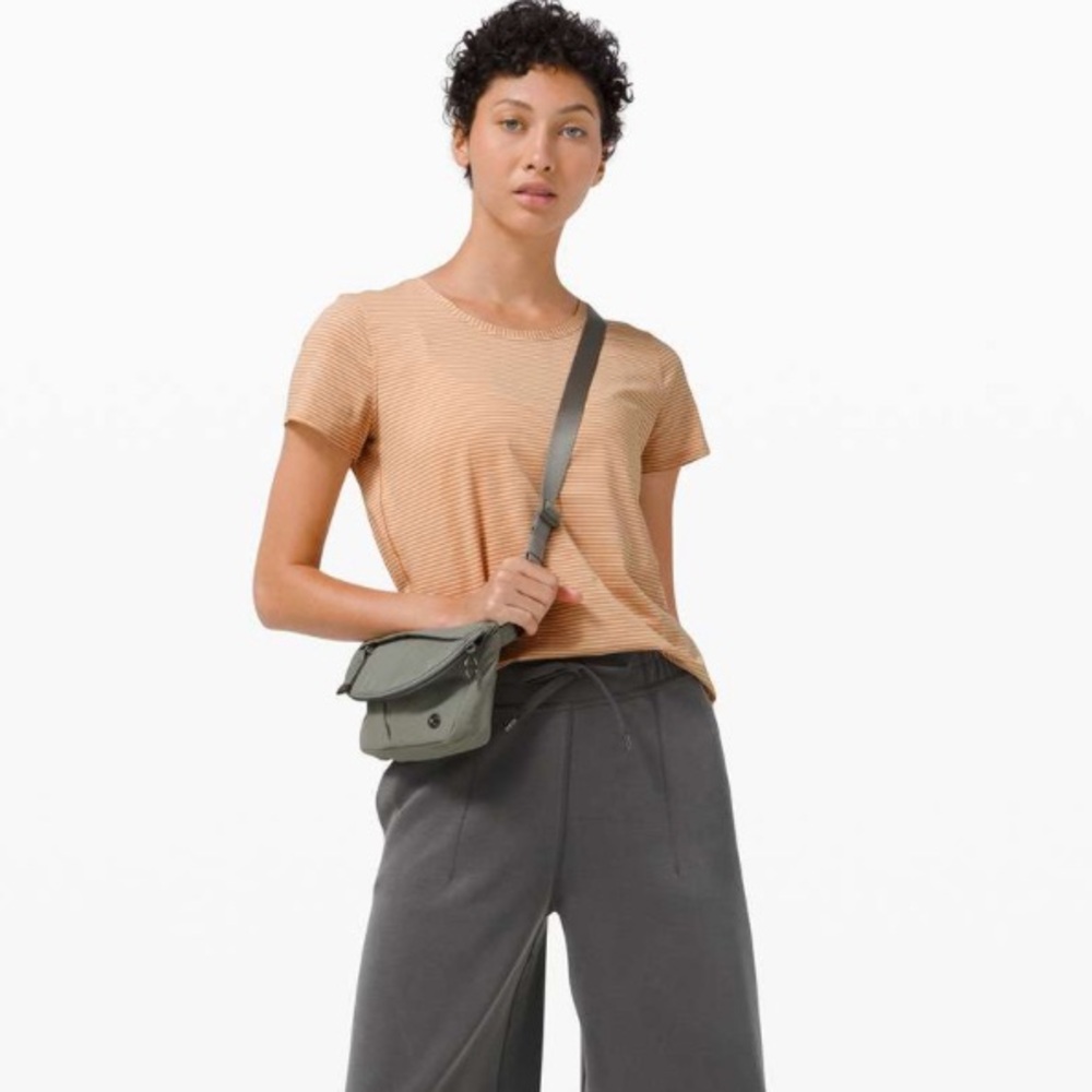 lululemon Love Crew III Tee Hype Stripe Beech Pina Cotton